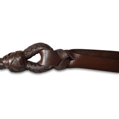 Prowler RED Leather Plaited Whip
