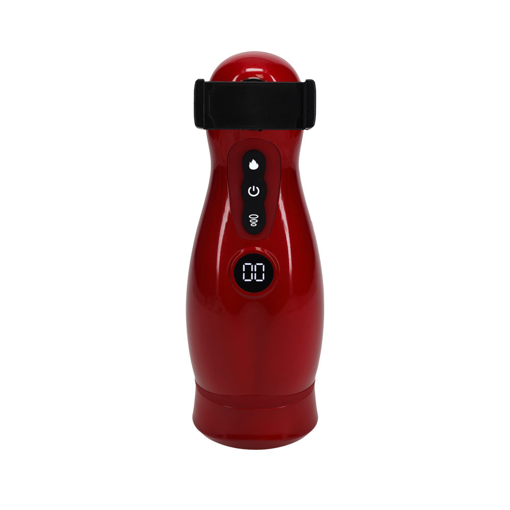 PUMPED Virtuo Masturbator Suction Vibration Phone Attachment Metallic Red