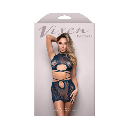 Fantasy Lingerie Vixen At Last Floral Lace Top & Skirt