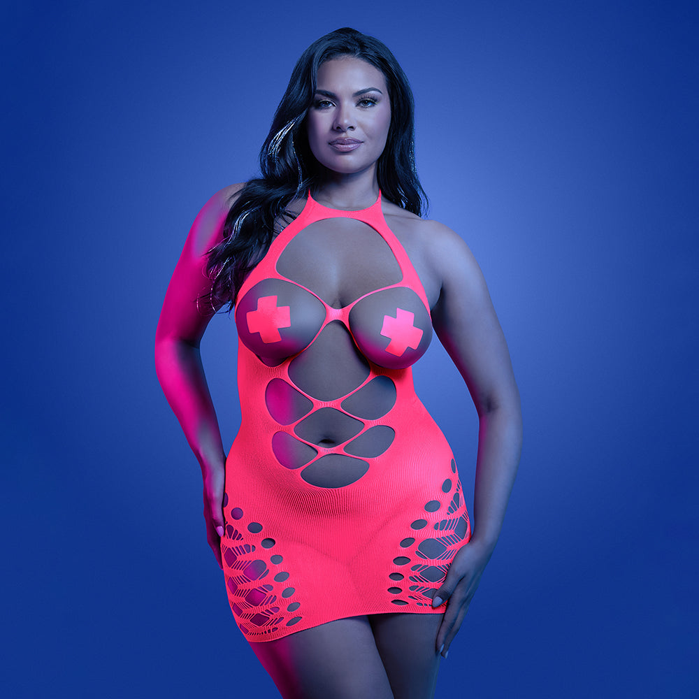 Fantasy Lingerie Glow Aphrodisiac UV Dress and Pasties