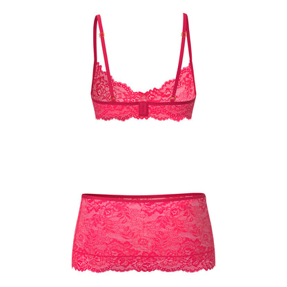 Magic Silk Get It Girl Bra, Skirt & Thong Set Diva Pink