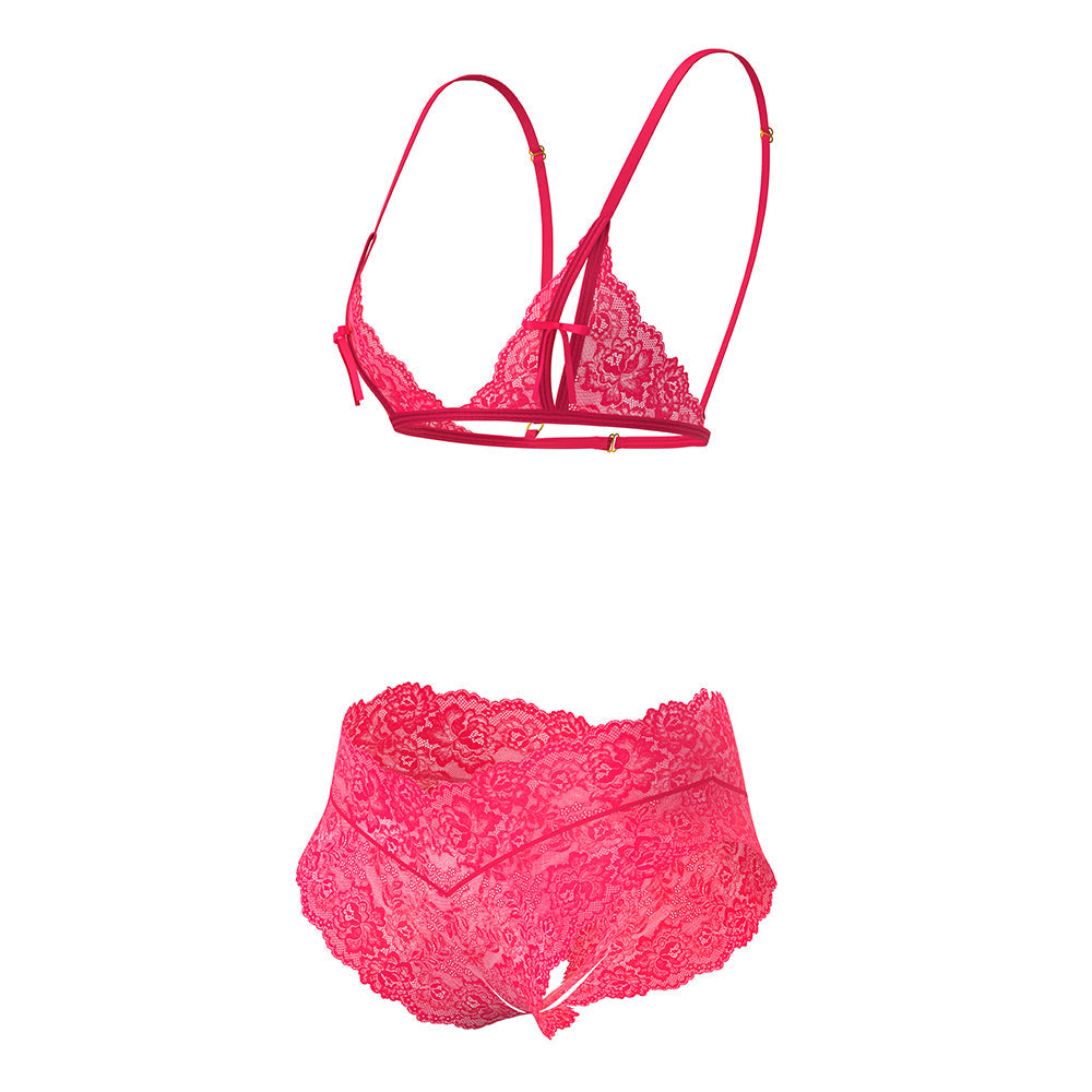 Magic Silk Get It Girl Peek-a-Boo Bralette & Split Crotch Boy Short Diva Pink