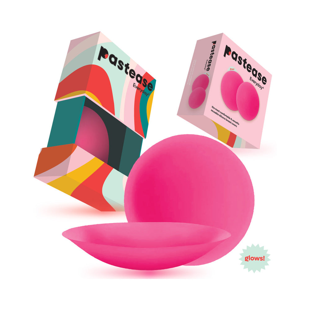 Pastease Halos Silicone Nipple Covers Neon Pink
