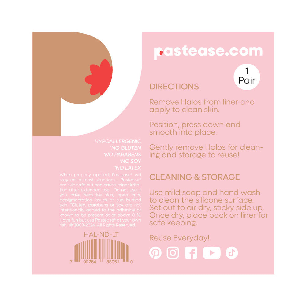 Pastease Halos Silicone Nipple Covers Neon Pink