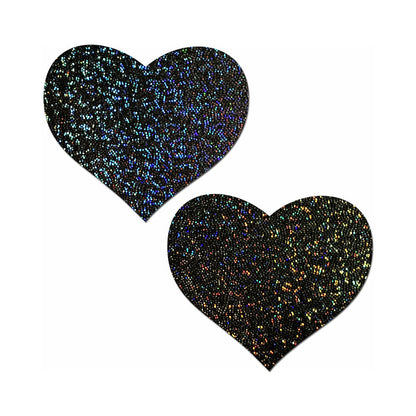 Pastease Love Black Glitter Hearts Pasties