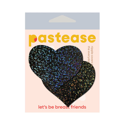 Pastease Love Black Glitter Hearts Pasties