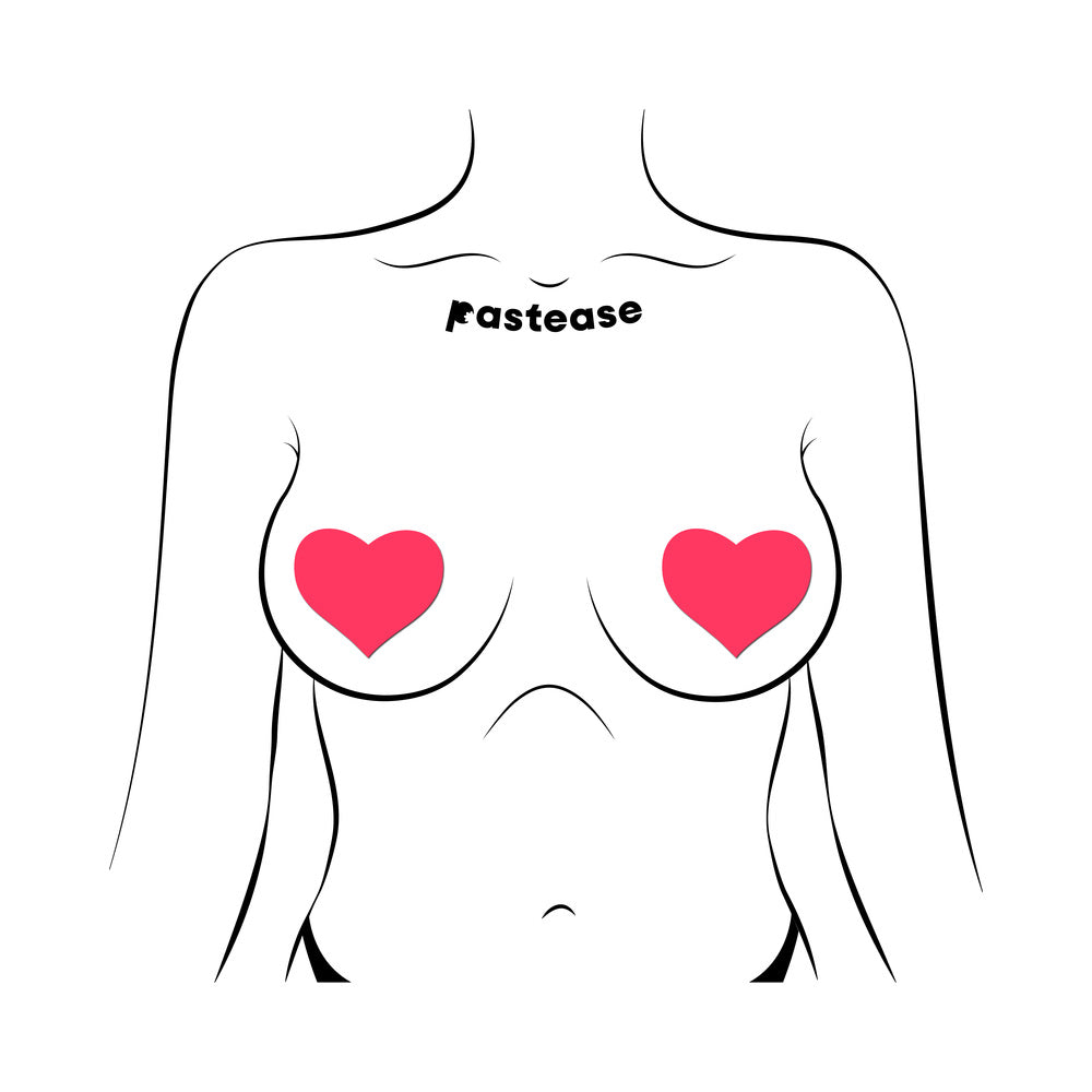Pastease Love Glow-in-the-Dark Neon Heart Pasties