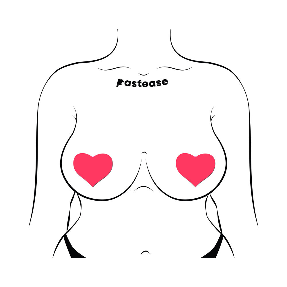 Pastease Love Glow-in-the-Dark Neon Heart Pasties