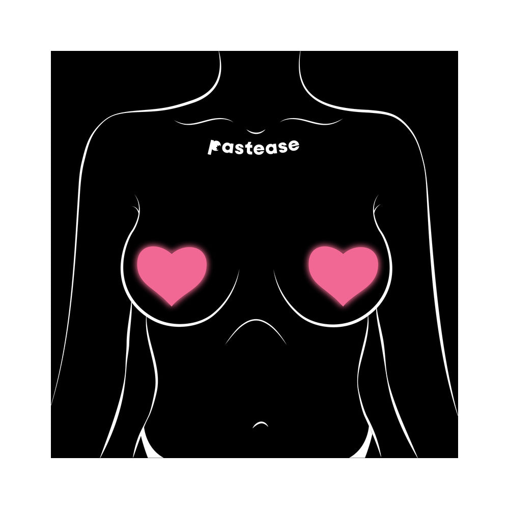 Pastease Love Glow-in-the-Dark Neon Heart Pasties