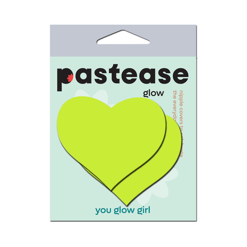 Pastease Love Glow-in-the-Dark Neon Heart Pasties