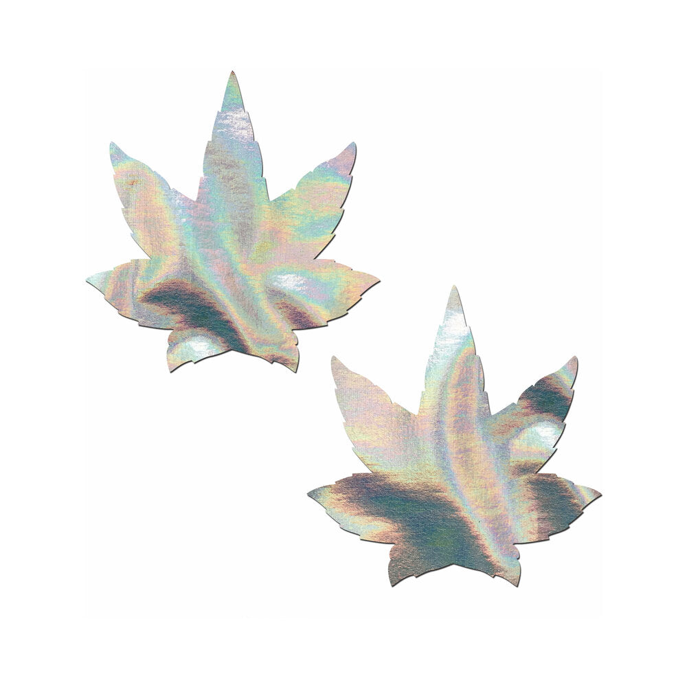 Pastease Indica Pot Leaf Holographic Pasties