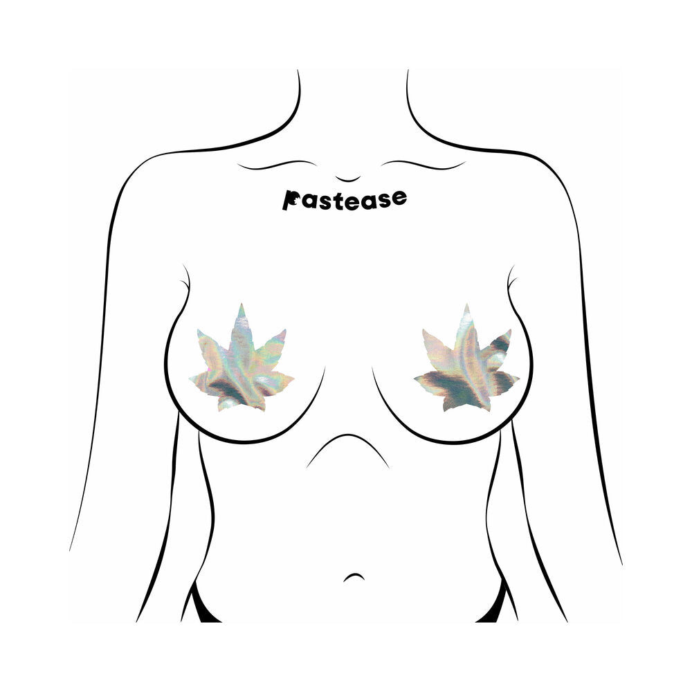 Pastease Indica Pot Leaf Holographic Pasties