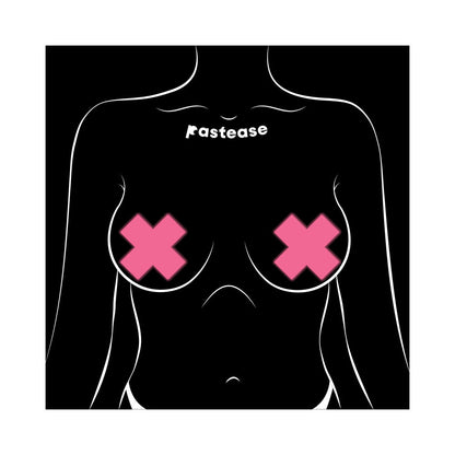 Pastease Plus X Glow-in-the-Dark Neon Pink Cross Pasties