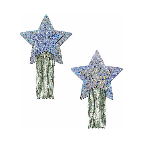 Pastease Star Silver Glitter Tassel Pasties