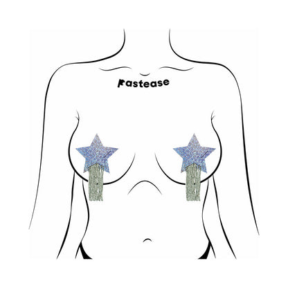 Pastease Star Silver Glitter Tassel Pasties