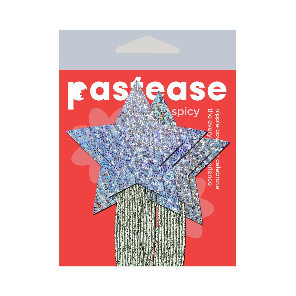 Pastease Star Silver Glitter Tassel Pasties