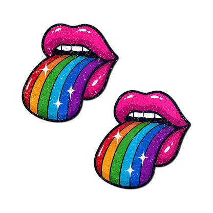 Pastease Taste the Rainbow Sparkling Tongue Out Pasties