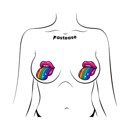 Pastease Taste the Rainbow Sparkling Tongue Out Pasties