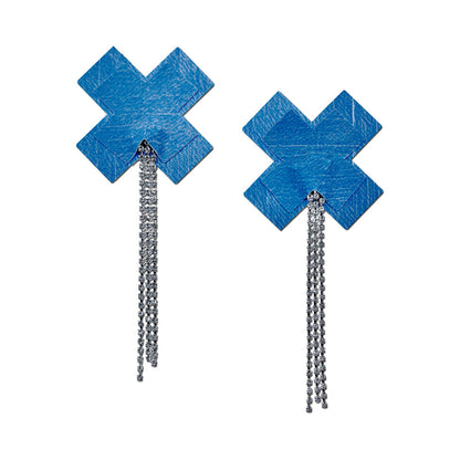 Pastease Tassel Pasties Denim Plus X with Rhinestone Tassel