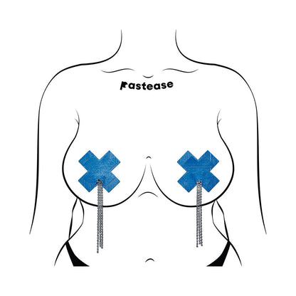 Pastease Tassel Pasties Denim Plus X with Rhinestone Tassel