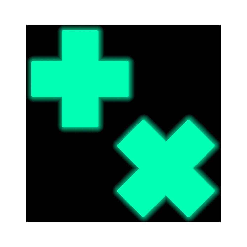 Pastease Plus X Glow-in-the-Dark Cross Pasties