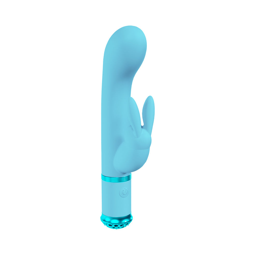 Loveline Belle Rechargeable Silicone Rabbit Vibrator Blue
