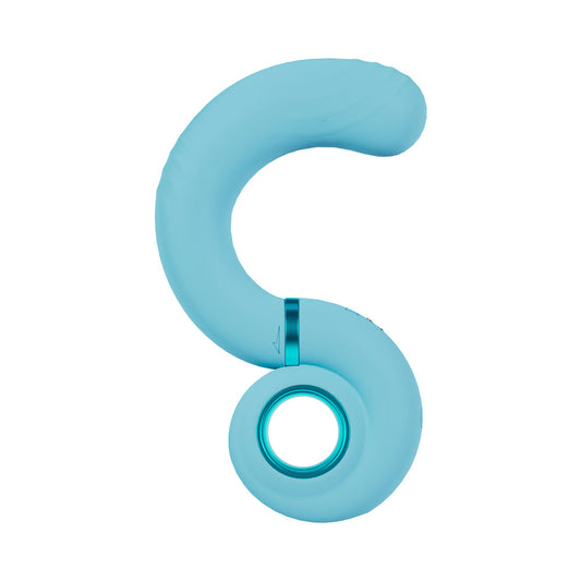 LoveLine Gyre Rechargeable Silicone Vibrating Swirl Blue