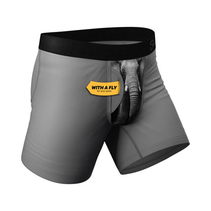 The Junk In The Trunk Elephant Ball Hammock Pouch Underwear with Fly