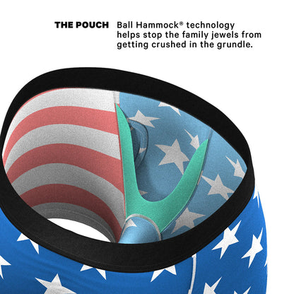 The Mascot American Flag Ball Hammock Pouch Underwear with Fly