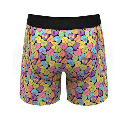 The Candy Crush Candy Hearts Ball Hammock Pouch Underwear with Fly