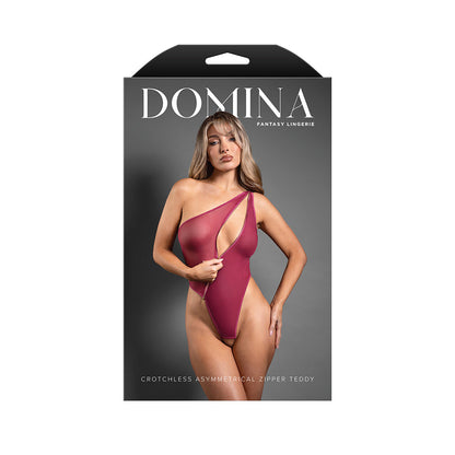 Fantasy Lingerie Domina Crotchless One-Shoulder Teddy