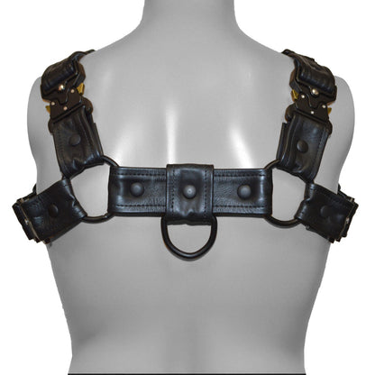 Prowler RED Bull Harness Black with Metal Fittings