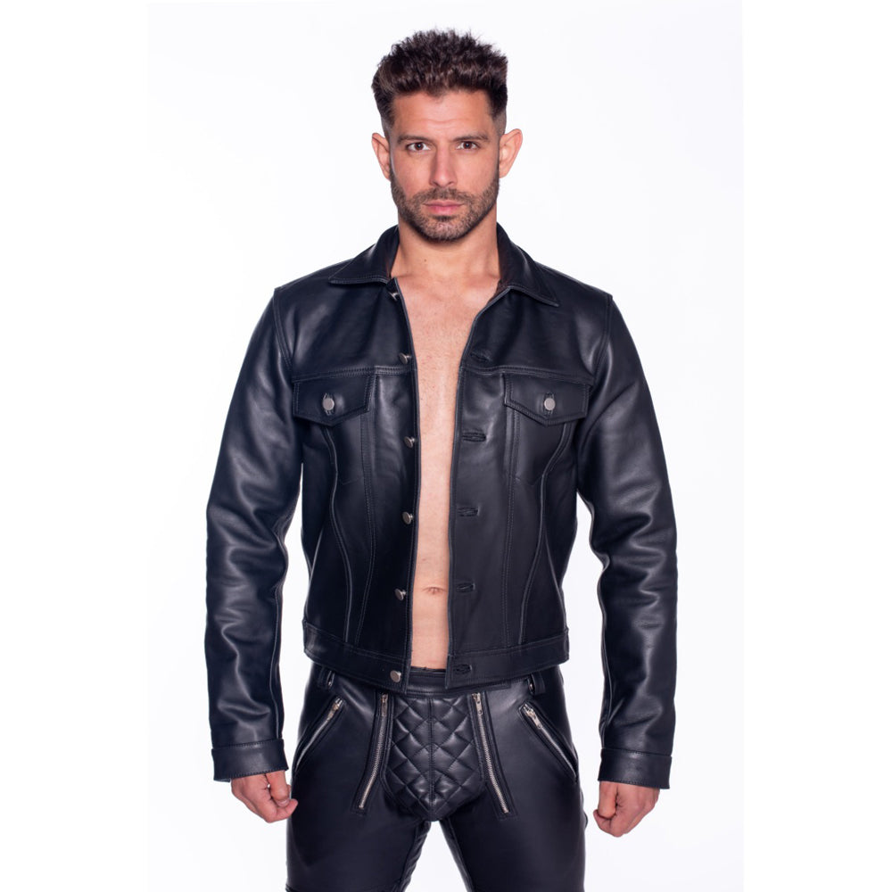 Prowler RED Leather Trucker Jacket