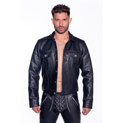 Prowler RED Leather Trucker Jacket