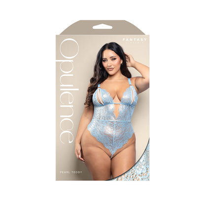 Fantasy Lingerie Opulence Split Pearl Cup Open-Back Teddy