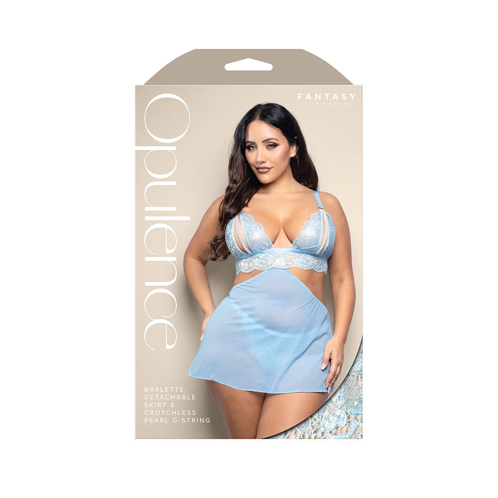 Fantasy Lingerie Opulence Pearl Bralette and Skirt Set