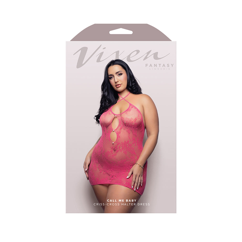 Fantasy Lingerie Vixen Call Me Baby Criss-Cross Halter Dress
