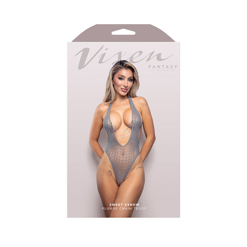 Fantasy Lingerie Vixen Sweet Venom Plunge Teddy