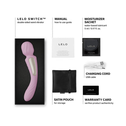 LELO SWITCH Double-Sided Wand Vibrator Soft Pink