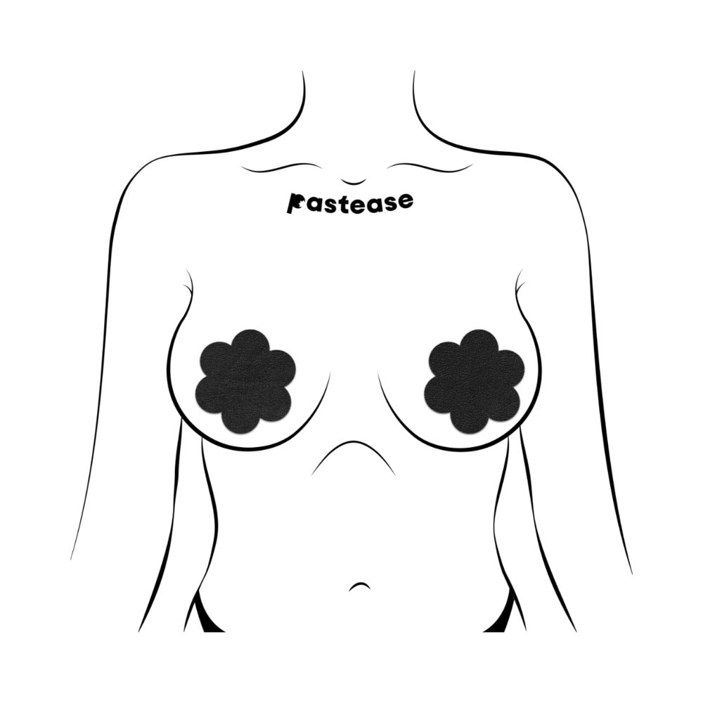 Pastease Everyday Reusable Onyx Suede Flower Pasties