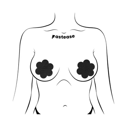 Pastease Everyday Reusable Onyx Suede Flower Pasties