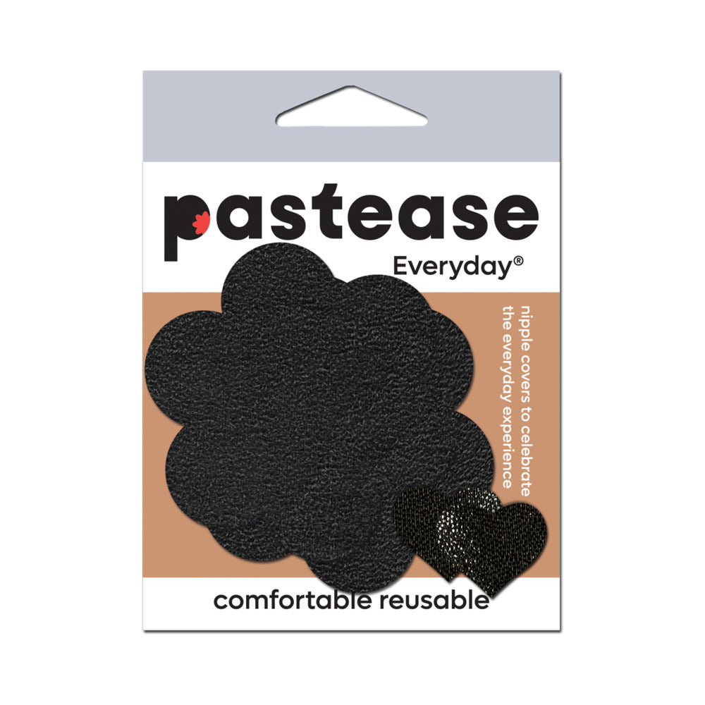 Pastease Everyday Reusable Onyx Suede Flower Pasties