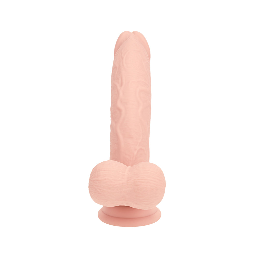 Realrock Realistic Dual Density Vibrating Silicone Dildo with Weighted Balls