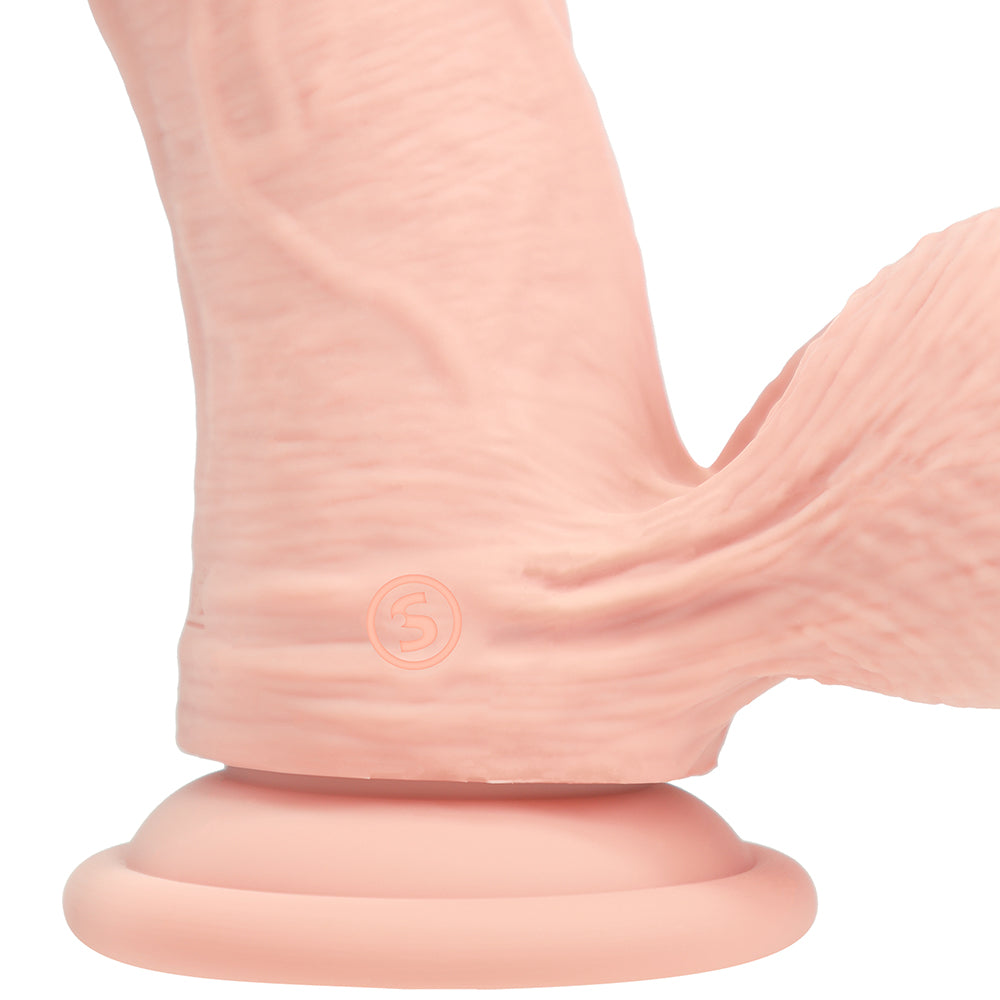 Realrock Realistic Dual Density Vibrating Silicone Dildo with Weighted Balls