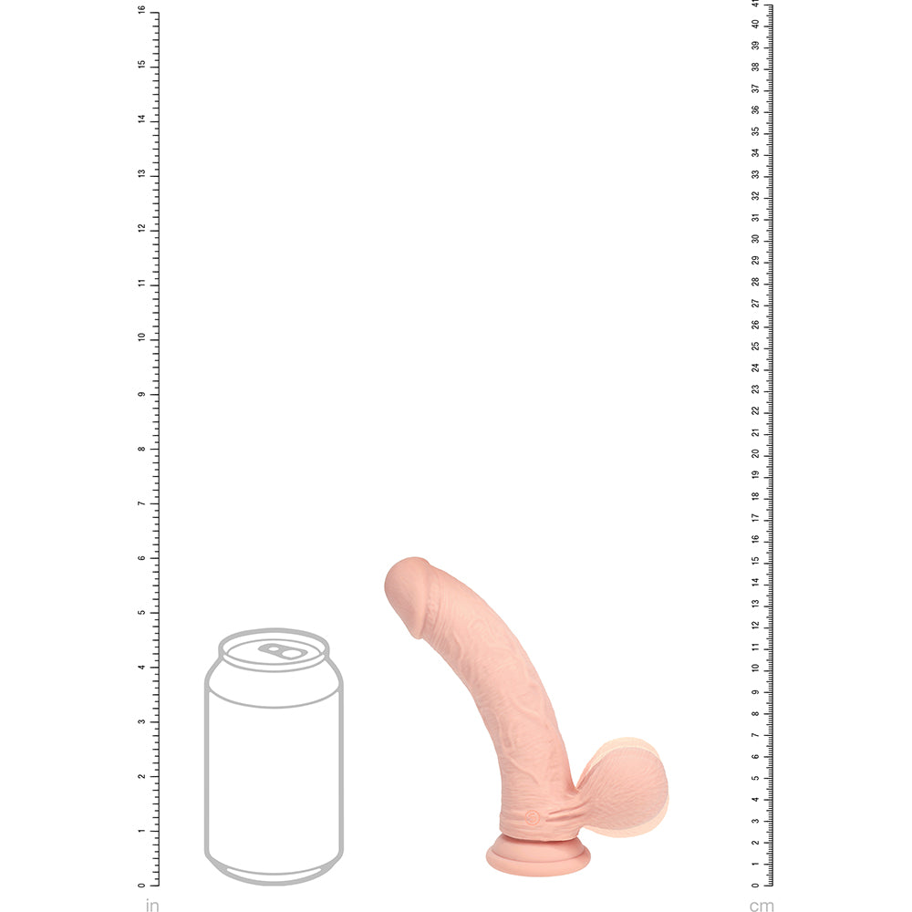 Realrock Realistic Dual Density Vibrating Silicone Dildo with Weighted Balls