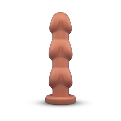 b-Vibe Headz 10.5 in. Multi-Bulb Dildo with Flared Base