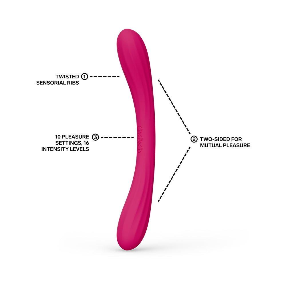 LELO BOOMERANG Couples Vibrator Cerise