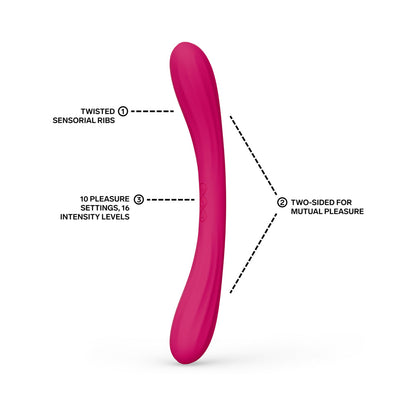 LELO BOOMERANG Couples Vibrator Cerise