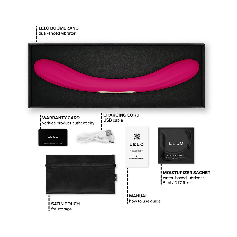 LELO BOOMERANG Couples Vibrator Cerise