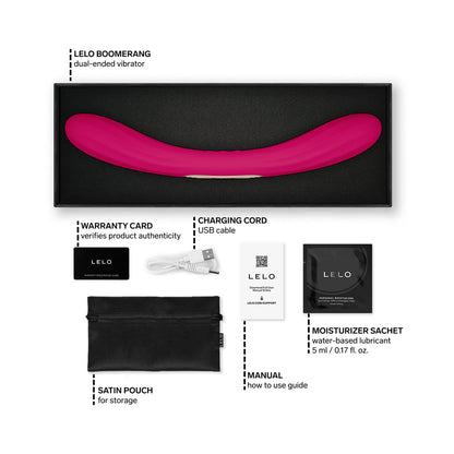 LELO BOOMERANG Couples Vibrator Cerise